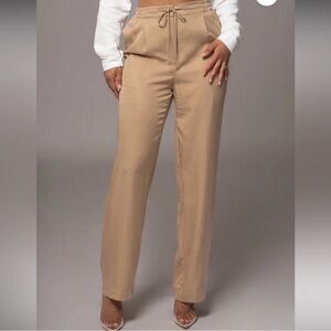 JLUXLABLE TAN NOVA NYLON DRAWSTRING PANTS